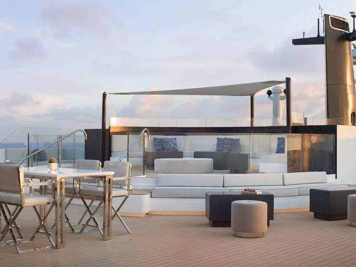 Onboard amenities include a spa, infinity pools, personal trainers, a marina with access to the ocean …