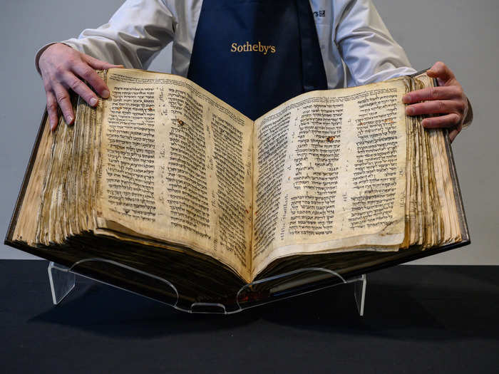 A more than 1,000 year-old copy of the Hebrew bible will be put up for auction by Sotheby