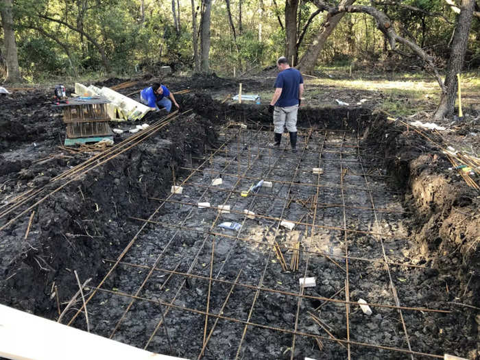 With the help of friends and other contractors, Taylor started building his treehouse in December 2019.