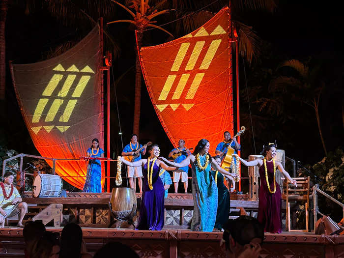 We had the privilege of watching a live luau performance with music and fire.