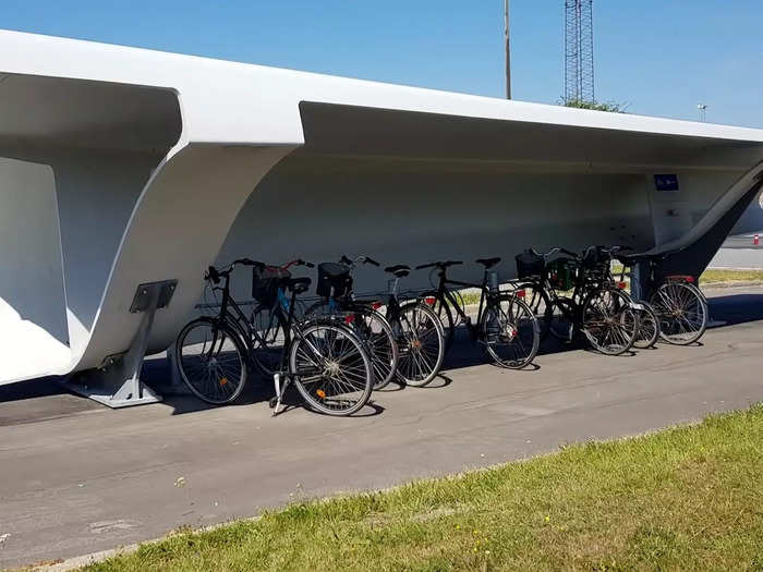 Another company in Denmark, called Siemens Gamesa, created a bike shed.
