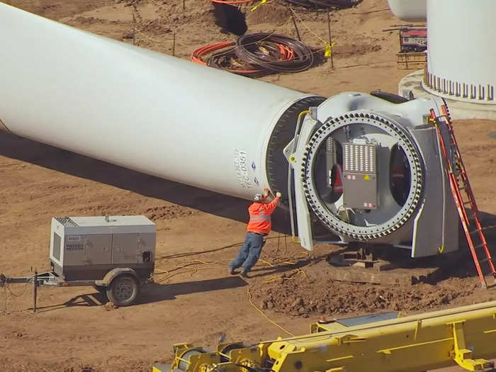 The massive blades have to be replaced every 20 years — and sometimes more often if they break or need upgrades.
