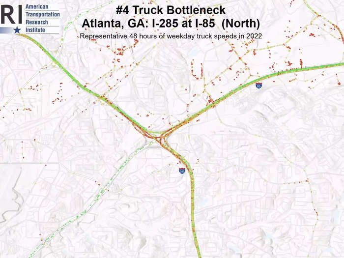 4. Atlanta, Georgia: I-285 at I-85 (North)