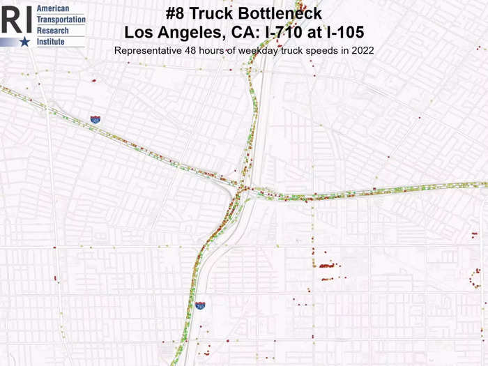 8. Los Angeles, California: I-710 at I-105