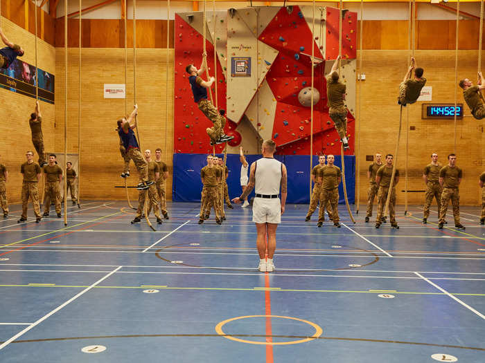 A new class of roughly 25 to 35 recruits arrives each week.