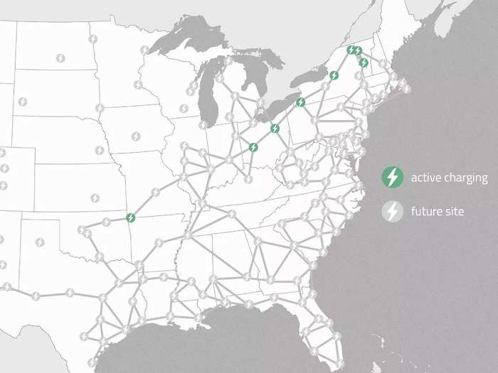 Currently, BETA has nine "publicly accessible" electric chargers online from Vermont to Arkansas, with over 55 under construction.