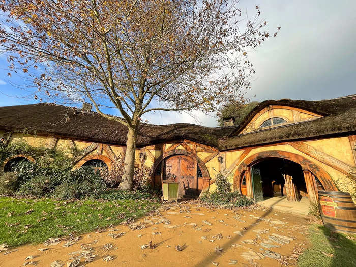 I grabbed a glass of ginger beer and walked around the interior and exterior of the inn, which our guide said was a replica of what was featured in the films.