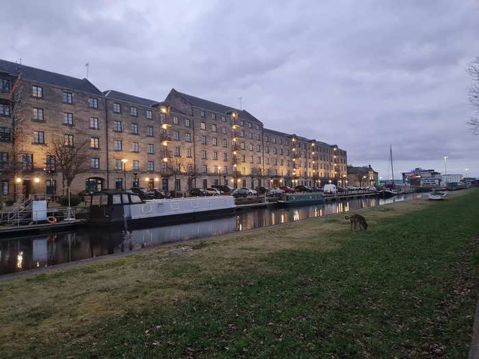 The houseboat has a permanent mooring outside Glasgow