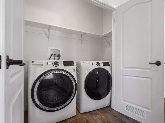 The homes come with hookups for washing machines and dryers. Customers can install them after the house is put on the foundation, Connolly said.