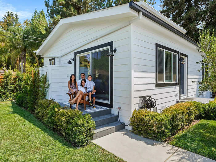 Villa built this two-bedroom, two-bathroom abode for the Kantor family in the Los Angeles neighborhood of Woodland Hills. The total cost was $353,745, while the unit itself was $163,500, according to Villa.