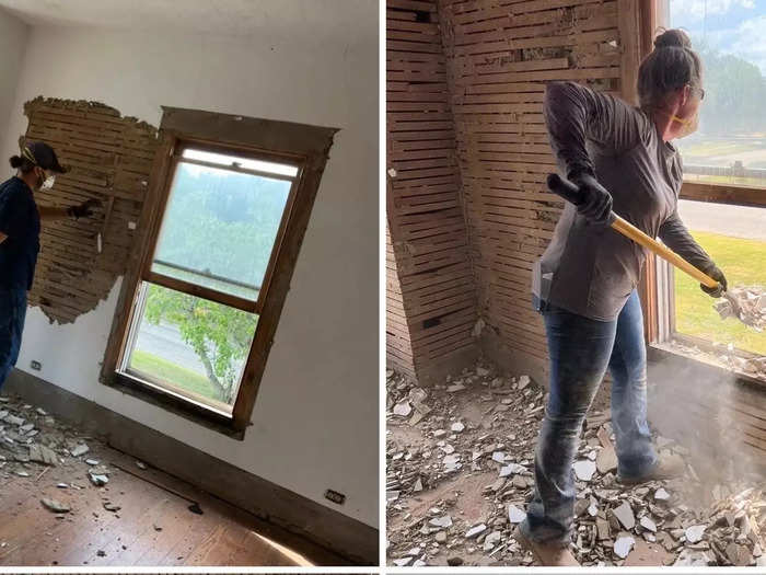 To keep renovations affordable, Flores and her husband are doing most of the demolition and restoration work by themselves.