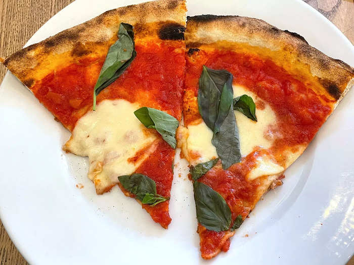 The Margherita pizza — which features mozzarella, tomato, and basil — was delicious.