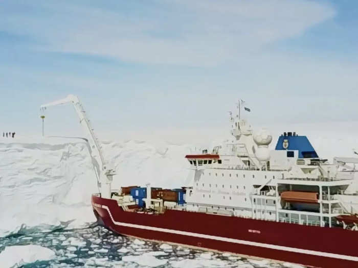 The company also needs gas for its Antarctic fueling stations, which is received from a South African science vessel at the edge of Antarctica and transported across the Fimbul ice shelf.