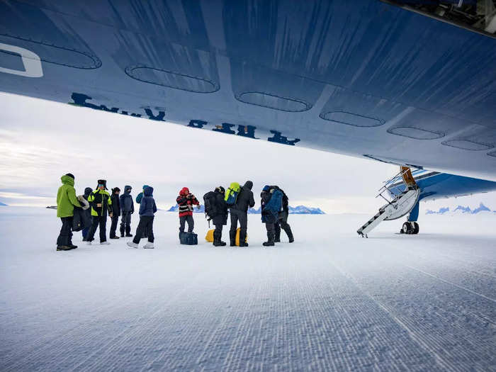 The landing strip in question is the only exclusively private jet runway in Antarctica and is 196 feet wide and 8,200 feet long, or about 1.5 miles. That is about half the length of New York-JFK