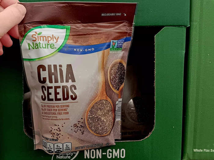 The Simply Nature chia seeds are useful for vegan cooking and baking.