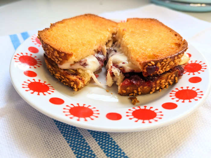 Grilled cheese is a quick, simple air-fryer favorite.