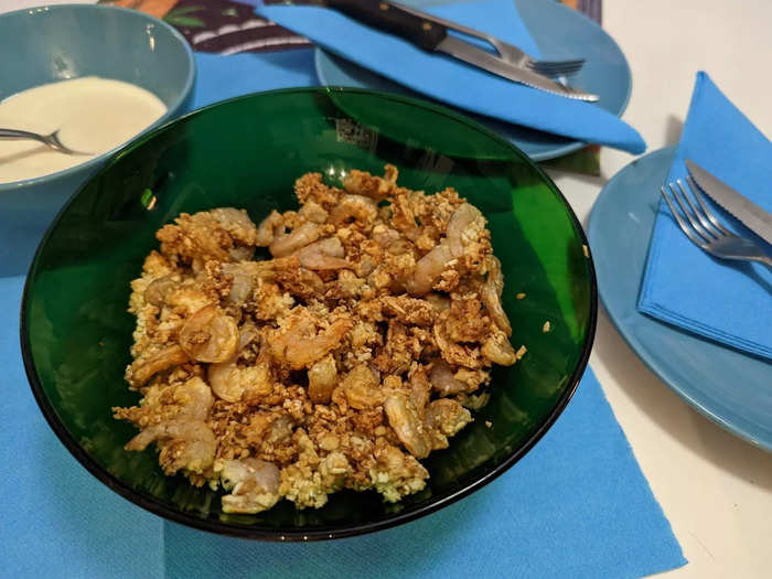 Breaded or panko-crusted shrimp turns out incredibly well in an air fryer.