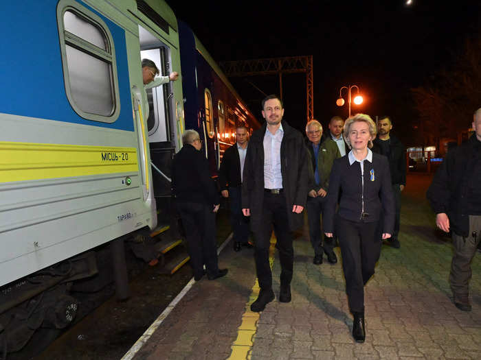 European Commission President Ursula von der Leyen visited Ukraine in April last year, when she made a trip to a mass grave in the town of Bucha, northwest of Kyiv.