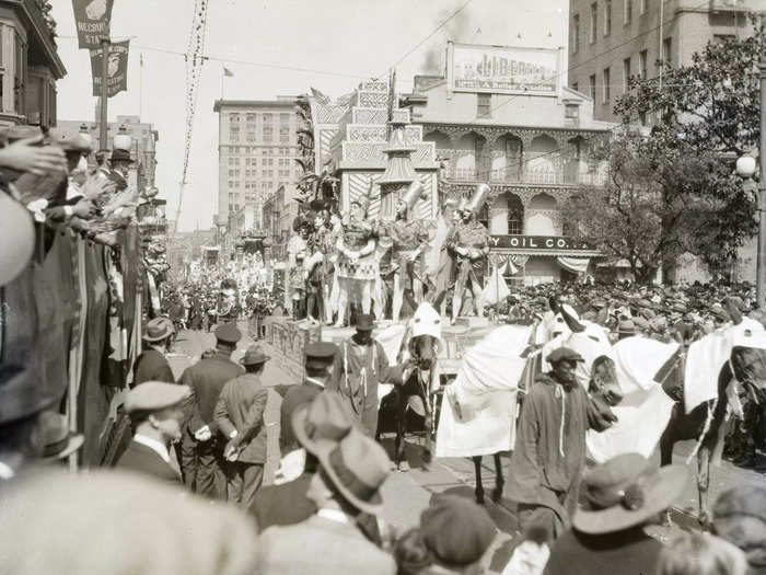 Excluded from krewes, Black men and women were often used as labor during the parades