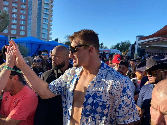 But the day before the big game, I went to party at Gronk Beach.