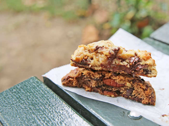 Taste the melty, chocolate-y goodness of a cookie from Levain Bakery in New York City.