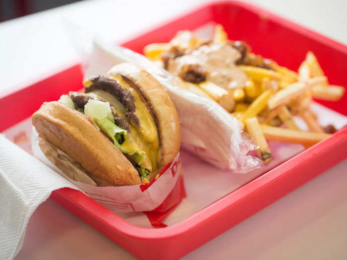 Chow down on a burger and fries from In-N-Out Burger, a West Coast classic and celebrity-favorite fast-food joint.