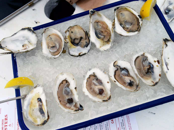 Seafood fanatics can also taste fresh oysters at restaurants along Maine