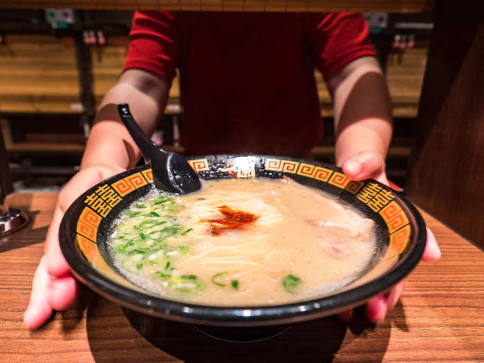 Warm up with a steaming bowl of noodles from Ichiran, a Japanese restaurant famous for its ramen.