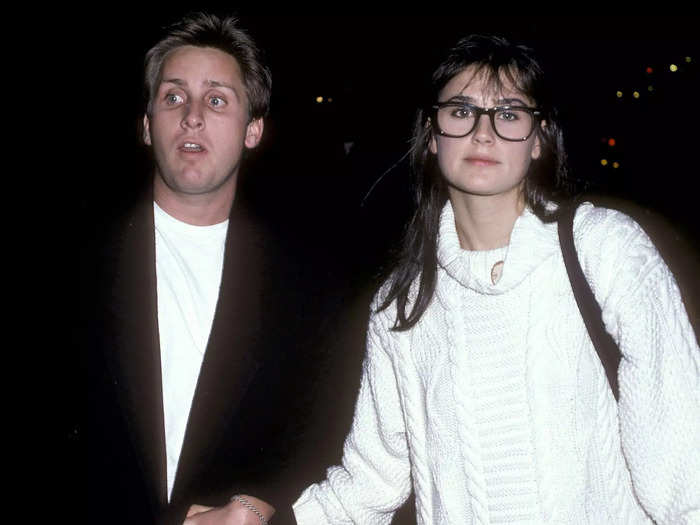 July 1987: Bruce Willis and Demi Moore met at a movie premiere that Moore attended with her former fiancé, Emilio Estevez.