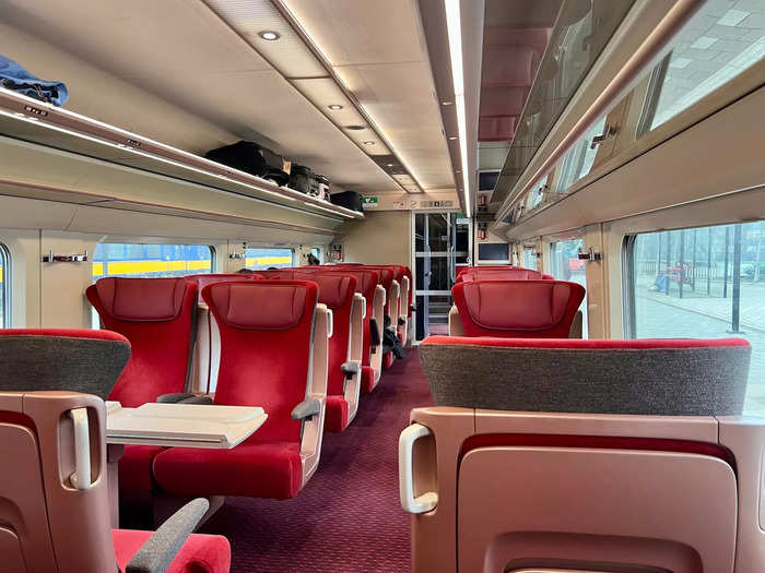 I booked a one-way first class ticket on Thalys, a train that reaches speeds of up to 300 kilometers per hour (186 miles per hour) — here