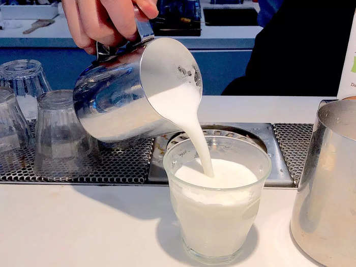 Even though we got some colleagues to weigh-in on the ranking, there was still one more important test that the milk drinks had to pass: We had to try the foam.