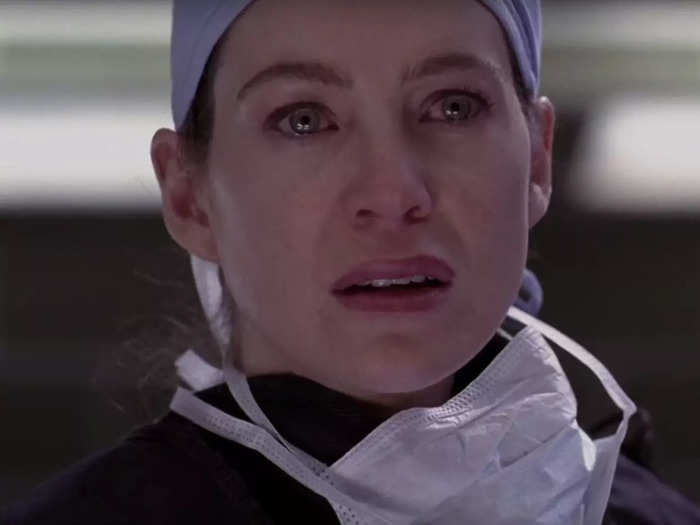 Meredith was a hero in season 2 when she put her hand on a bomb lodged in a patient