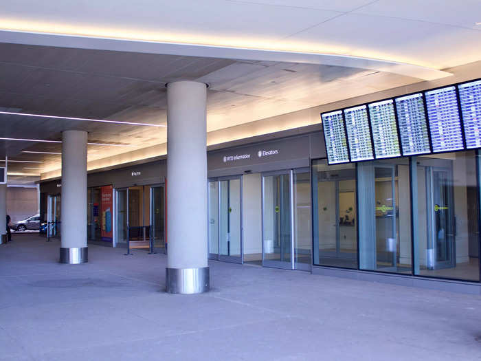 In the station, I saw the baggage drop area. The hotel check-in attendant told me this is where guests can drop off luggage before their flight.