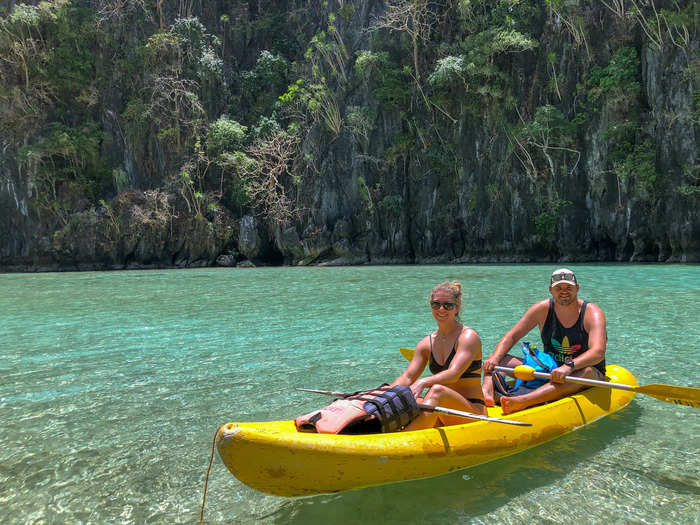 For their fourth date in March 2019, they went to Palawan, an island in the Philippines.