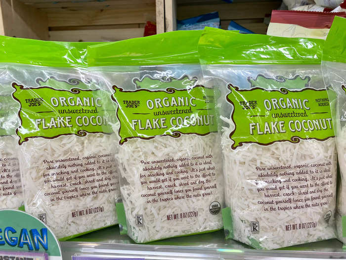 Organic unsweetened flake coconut is the perfect sweet topping.