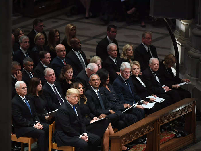 Jimmy and Carter Rosalynn attended the funeral of former President George H.W. Bush in 2018.