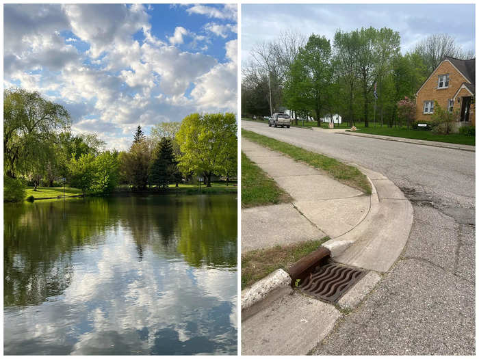 Both Grand Rapids and its surrounding suburbs are clean, highlighting the nature around them.