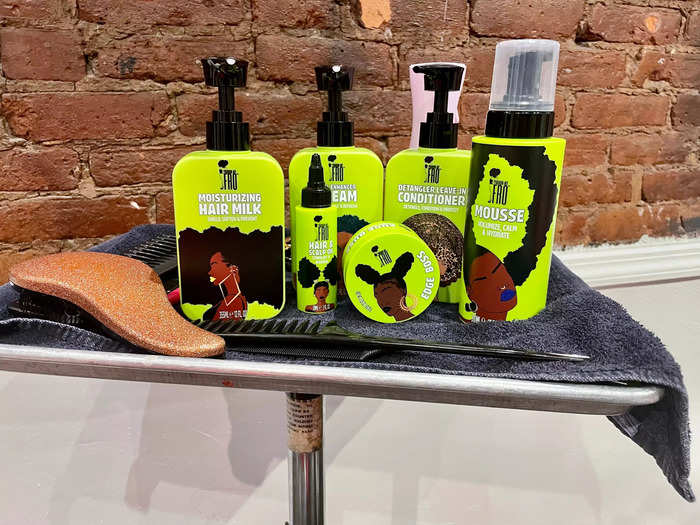 At the salon, I got to try a few Pardon My Fro products for the first time and get hair advice from industry experts.