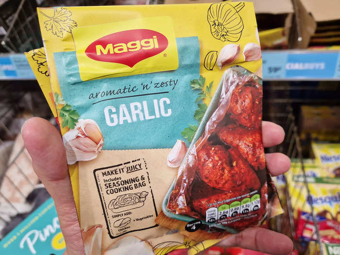 The Maggi seasoning bags are the ultimate time saver.