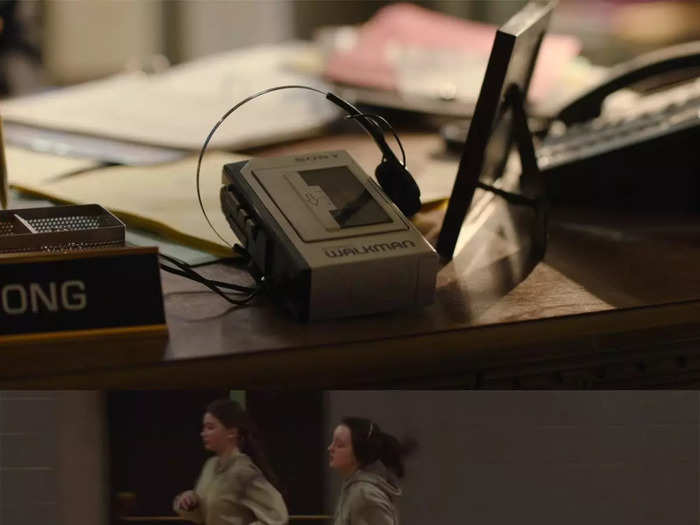 Ellie listens to a Sony Walkman during a flashback scene.