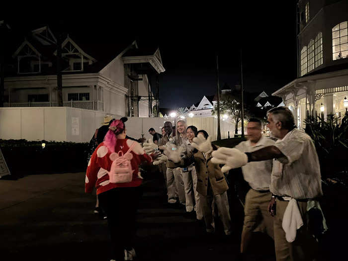 After the fireworks ended, the hotel employees were making magical moments for guests.