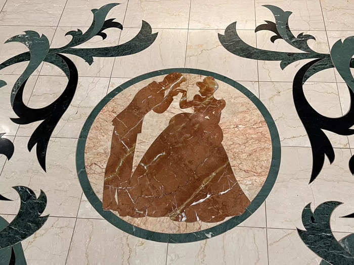 I noticed a lot of characters decorating the floors, but my favorites were Prince Charming and Cinderella.