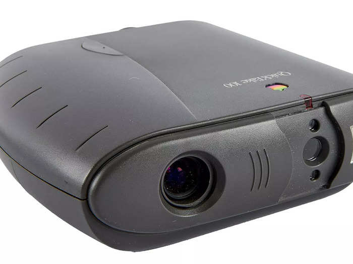 The 1994 Apple QuickTake 100 was one of the first commercially successful digital camera lines, and debuted at Tokyo MacWorld on February 17, 1994. It was discontinued in 1997, and is estimated to auction for $200 to $300.