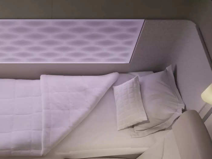 …and the cabin also has a "tailored lighting program that will influence mood and sleep patterns."