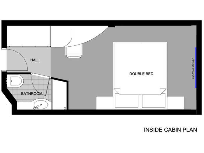 The cheapest and smallest stateroom measures 130 square feet and starts at $90,000 per person for the three-year trip.