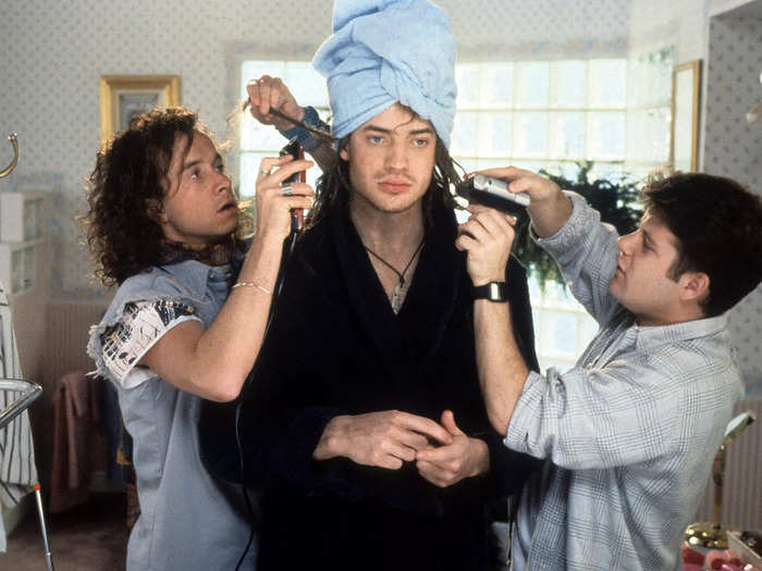 9. And in "Encino Man," Fraser commands the screen without saying a word.