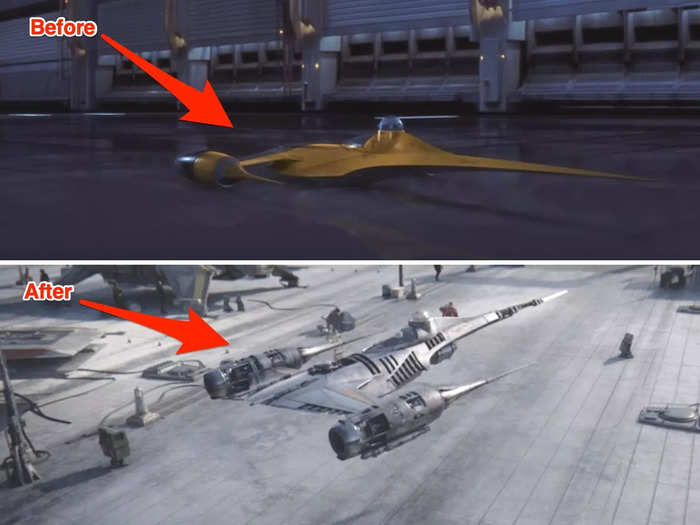 Din Djarin is using a Naboo starfighter as his ship.