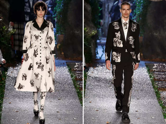 Antonio Marras kicked off Milan Fashion Week with dresses and suits printed with dog portraits.