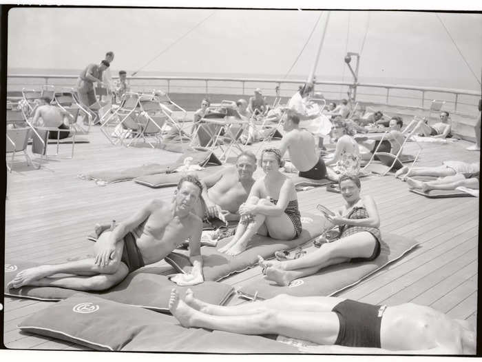 Sunbathing has endured as a popular cruise-goer pass time ...