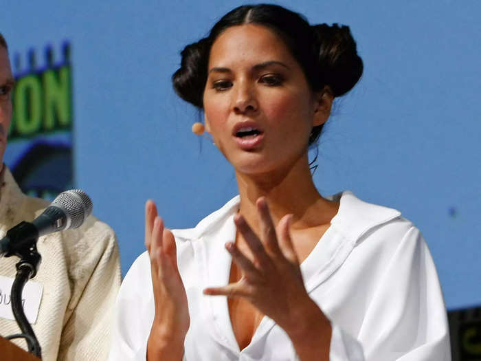 Olivia Munn has shown off her love for "Star Wars" movie on social media.